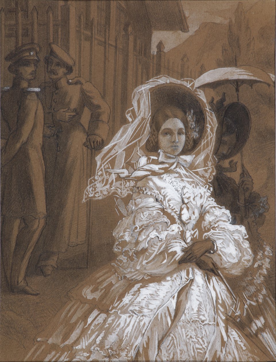 Princesa Mary. Ilustração do romance Um Herói de Nosso Tempo, de Mikhail Lermontov, 1862 de Vasili Vasilievich Vereshchagin