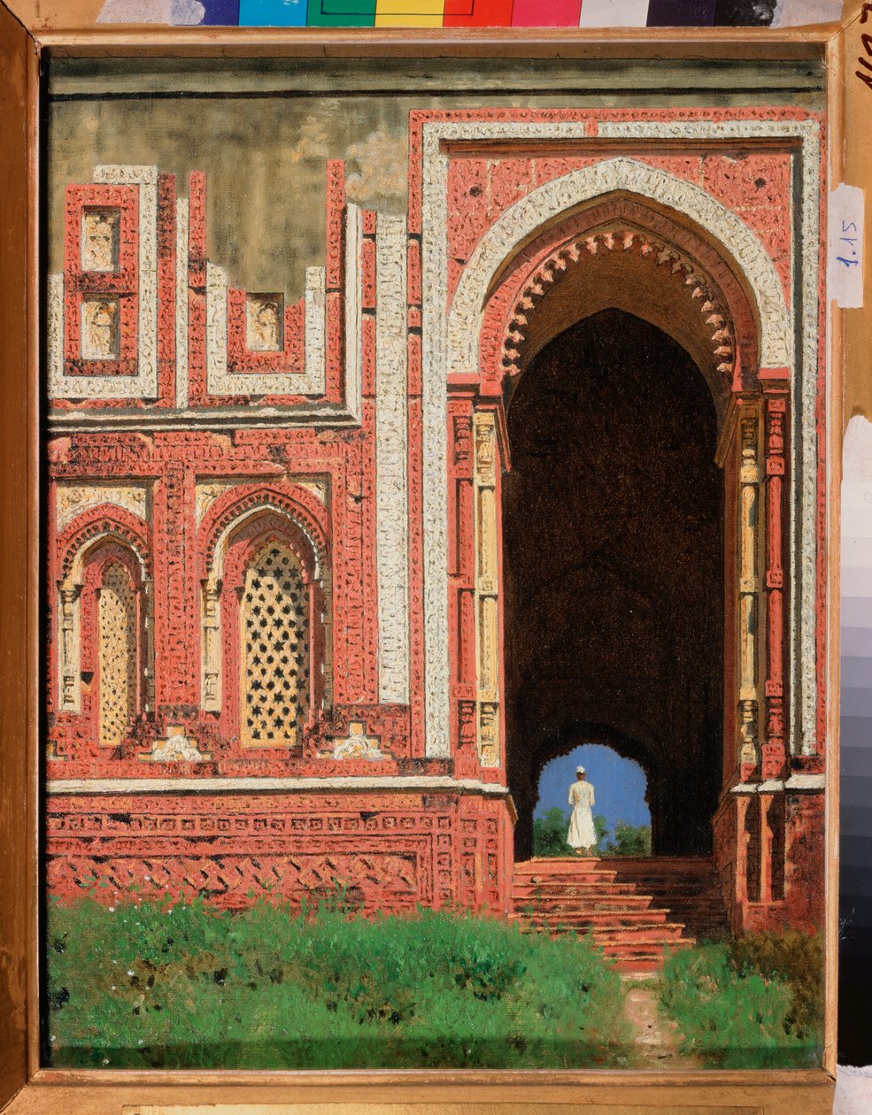 Qutb Minar, Um portão ao redor na velha Delhi (Índia) (Qutub Minar, Um portão ao redor na velha Delhi) - Pintura de Vasili Vasilyevich Vereshchagin (Vassili Vereshchagin) (1842-1904) de Vasili Vasilievich Vereshchagin