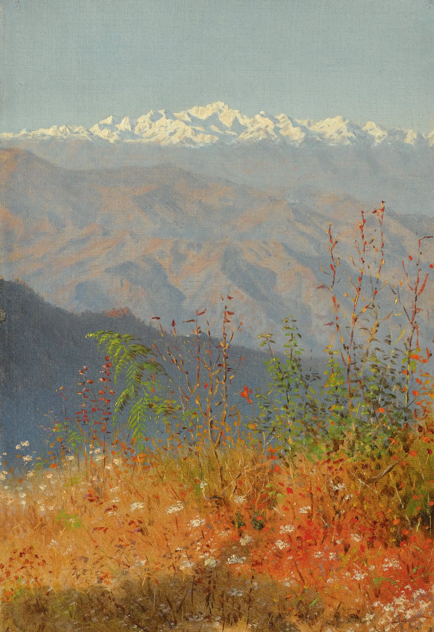 Pôr do sol no Himalaia de Vasili Vasilievich Vereshchagin