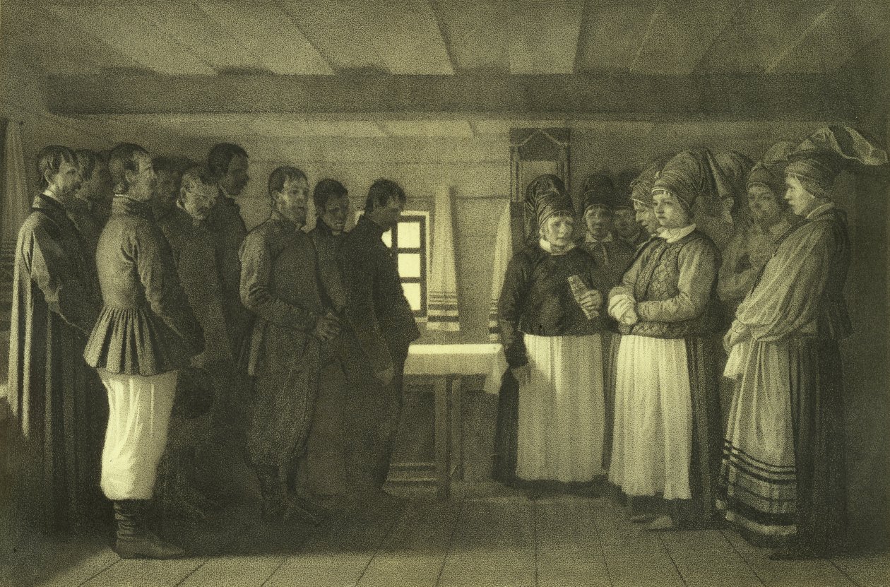 Os Doukhobors rezando, 1865 de Vasili Vasilievich Vereshchagin