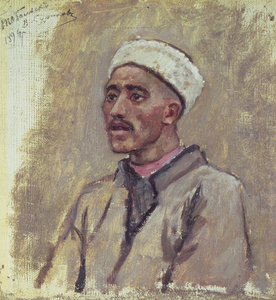 Um tártaro siberiano, esboço para &39;Yermak Conquers Siberia&39;, 1894 de Vasilij Ivanovic Surikov
