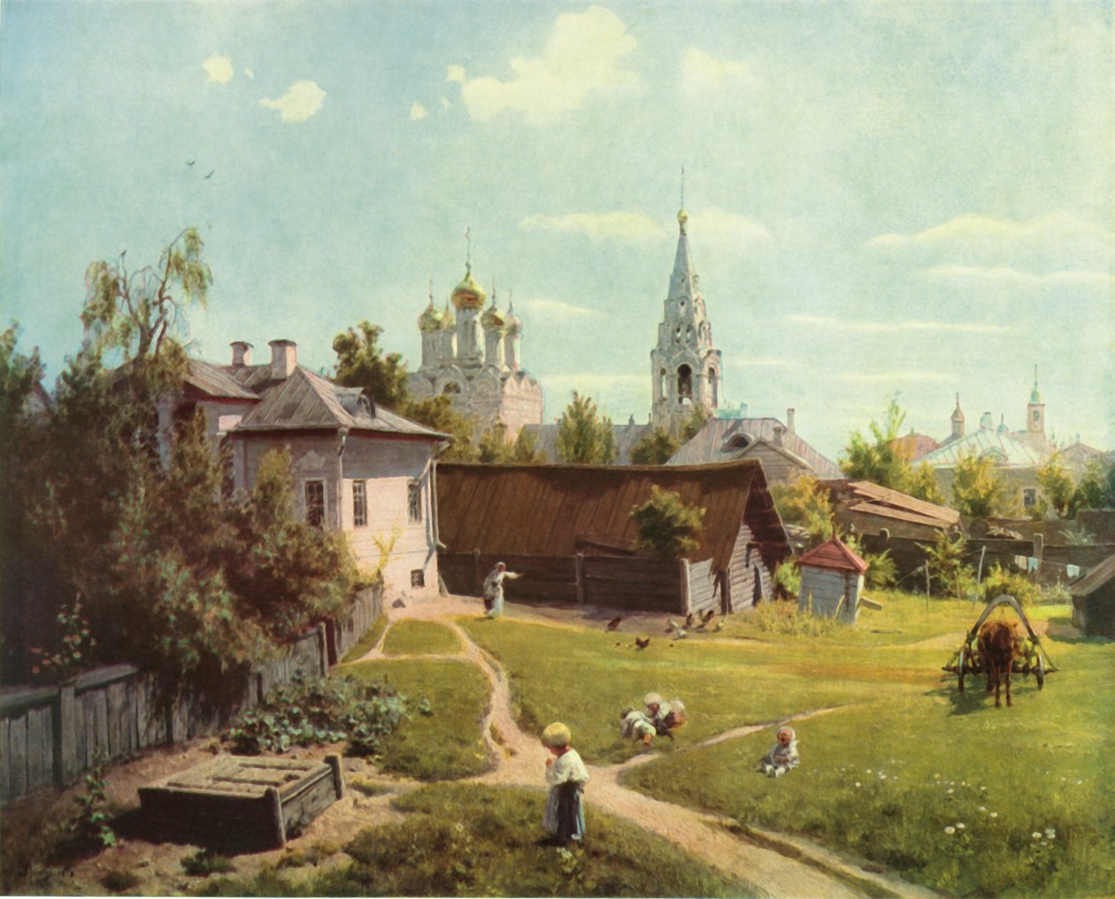 "Moscow Patio", 1878, 1965.   de Vasilij Dmitrievic Polenov