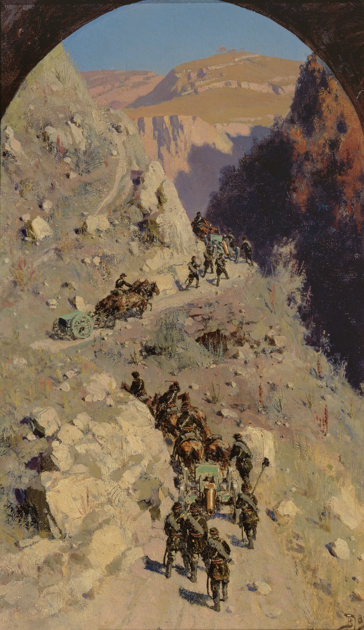 Artilharia nas montanhas caucasianas, 1883 de Vasilij Dmitrievich Polenov