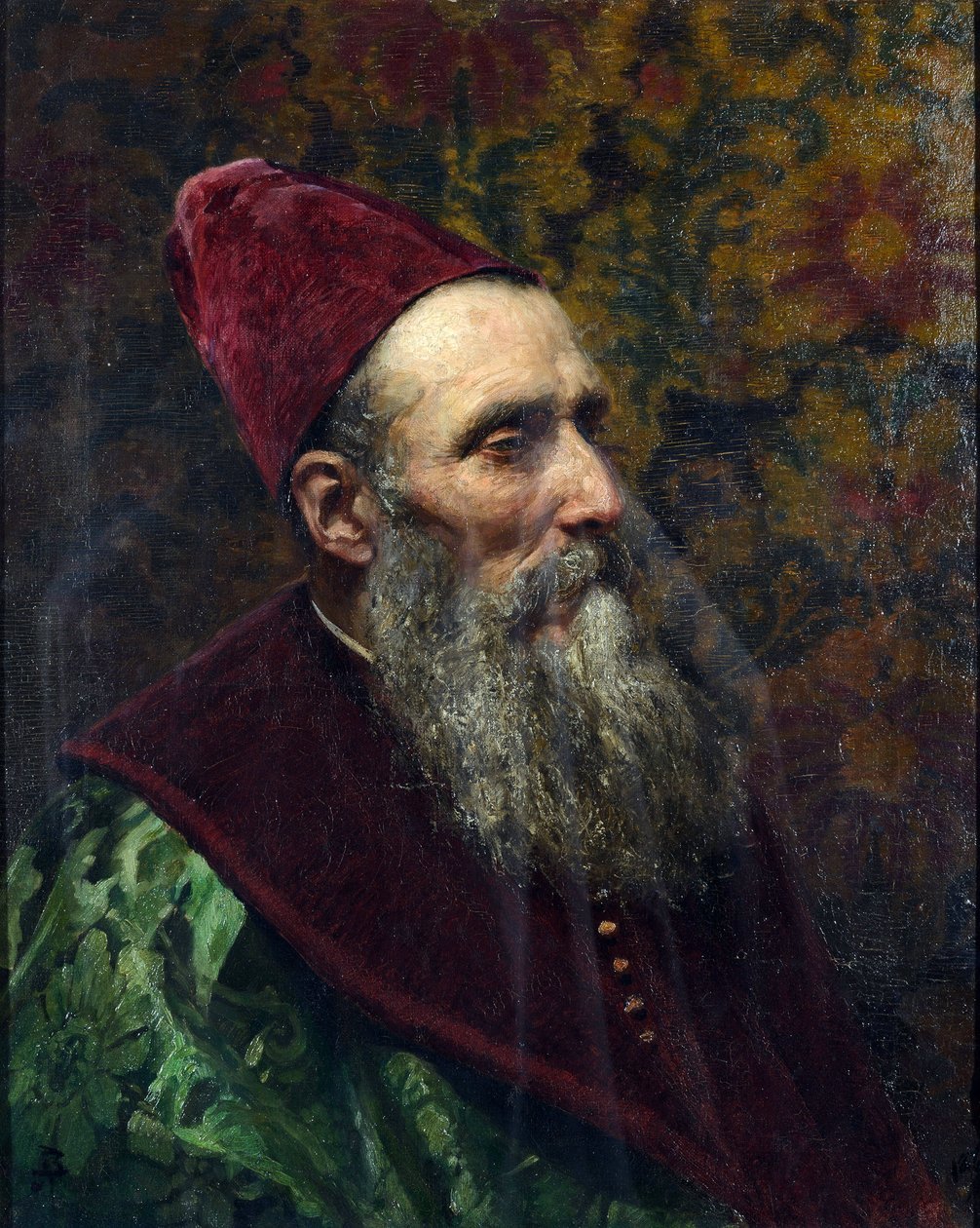 Retrato de um cão veneziano de Polenov, Vasili Dmitrievich (1844-1927) de Vasilij Dmitrievich Polenov