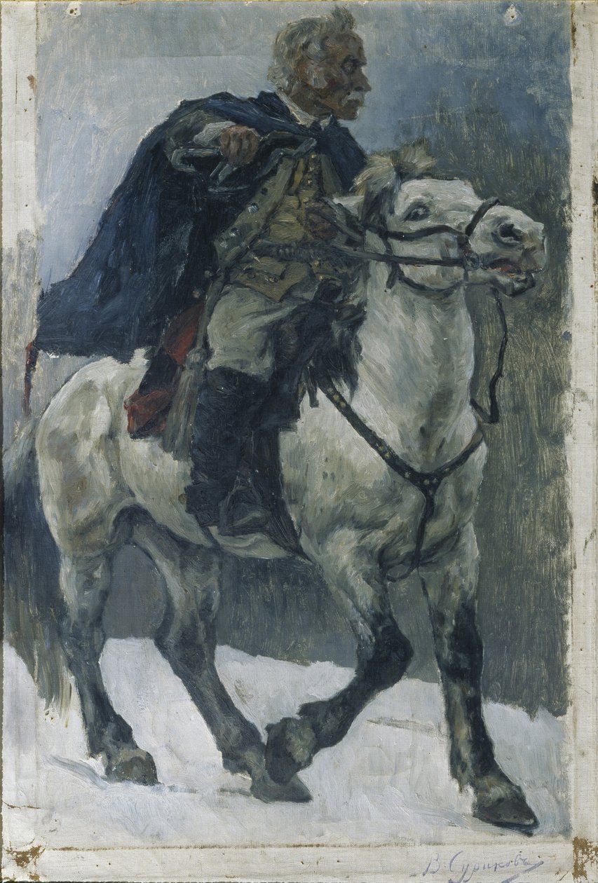 Alexander Suvorov a cavalo, 1897-1898 de Vasilij Ivanovic Surikov