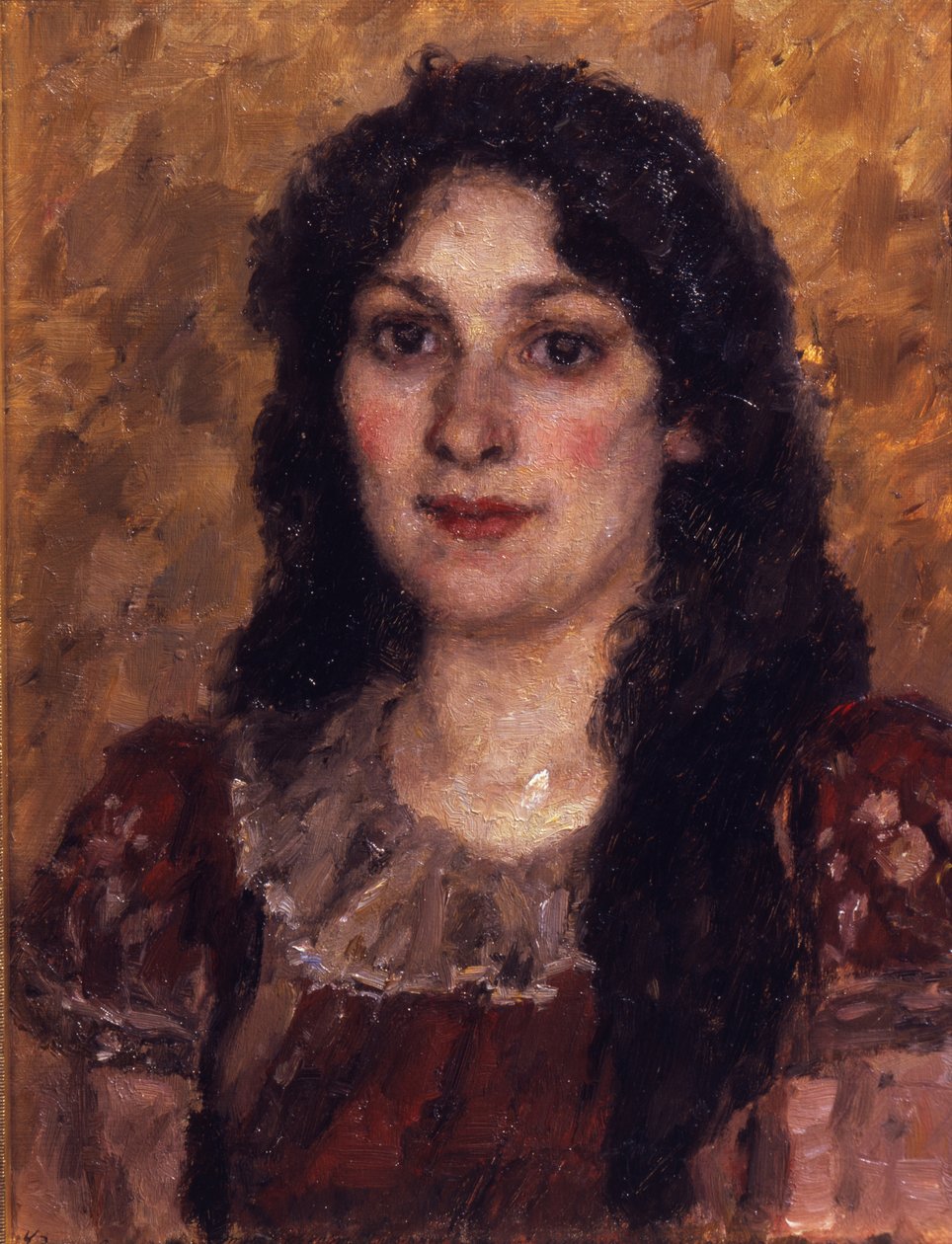 Retrato da esposa do artista, 1888 de Vasilij Ivanovic Surikov