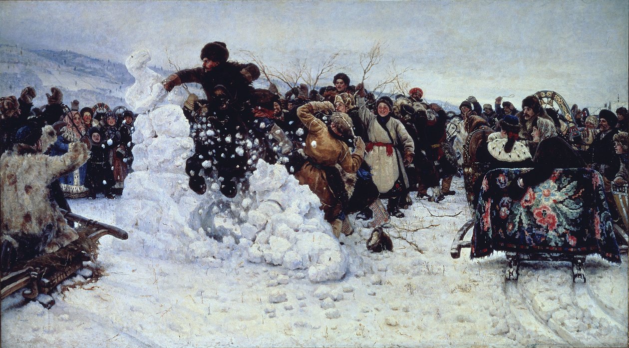 Tempestade da fortaleza da neve, 1891 de Vasilij Ivanovic Surikov