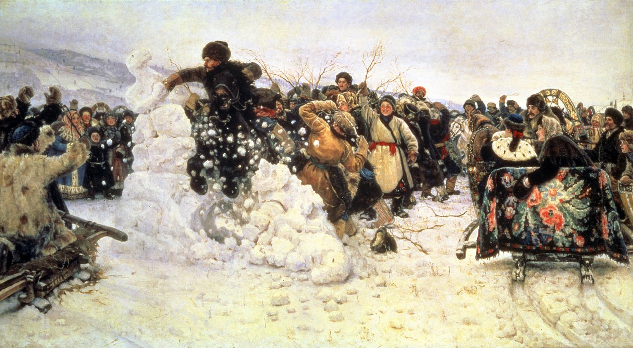 A captura da fortaleza da neve, 1891 de Vasilij Ivanovic Surikov
