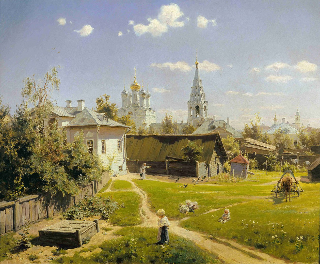 Pátio de Moscou de Vasilij Dmitrievich Polenov