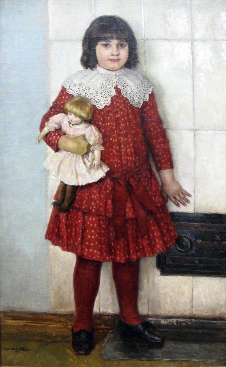 Retrato de OV Surikova como uma criança Alemão: Portrat de OV Surikova na infância: n de Vasilij Ivanovic Surikov