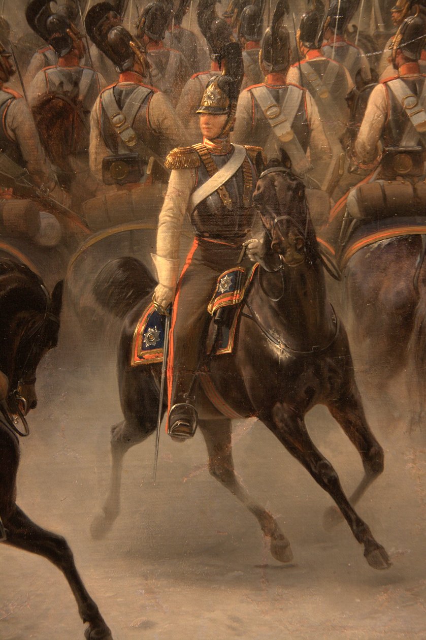 Ataque da praça dos decabristas pelo regimento dos guardas a cavalo 14 de dezembro de 1825 de Georg Wilhelm Timm