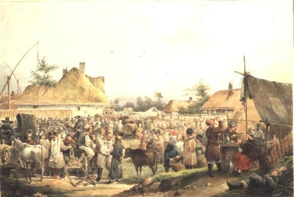Feira Village na Ucrânia de Vasily Ivanovich Sternberg