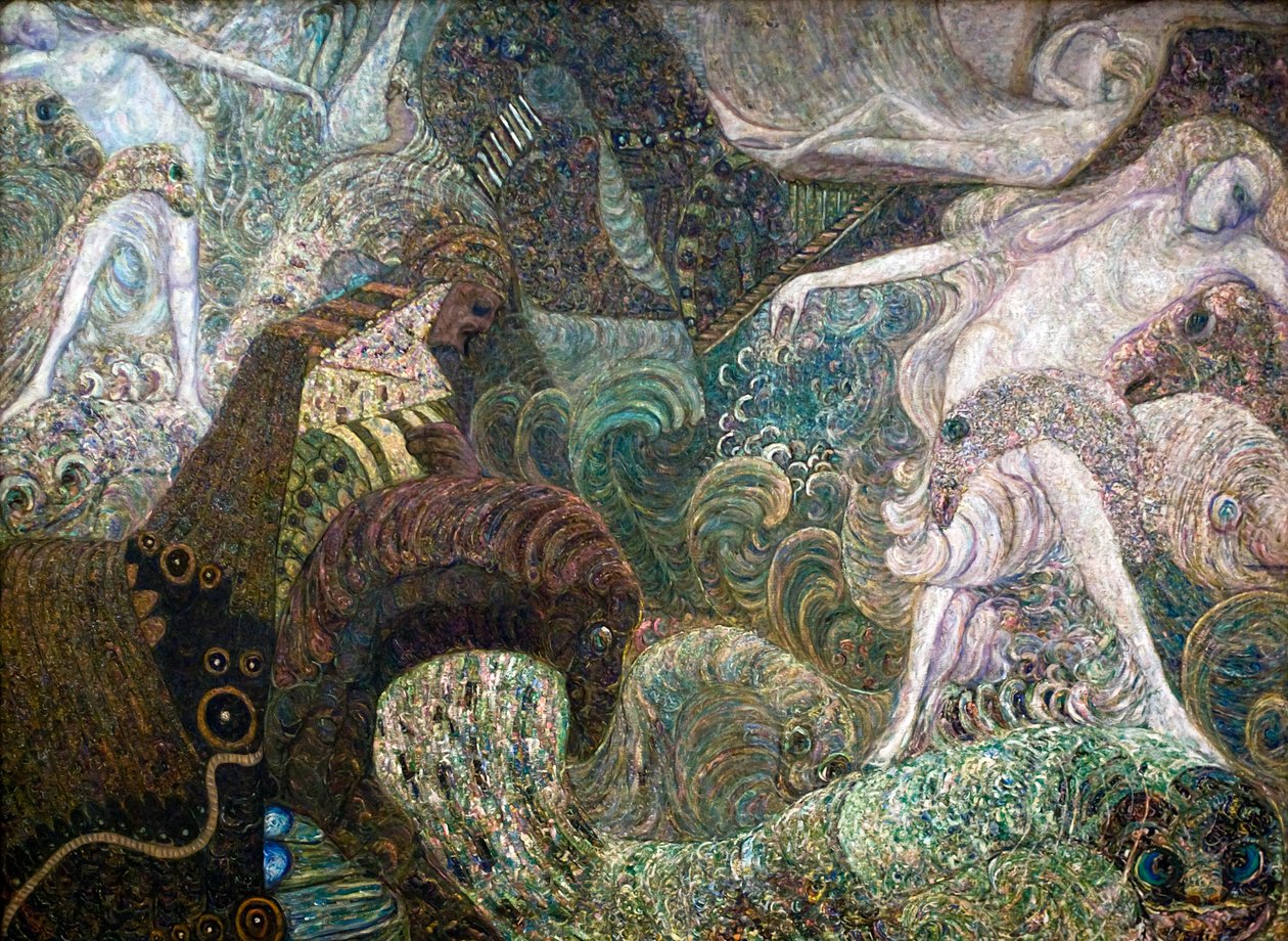 Fundo do mar, final do século XIX ou início do século XX. de Vasily Ivanovich Denisov
