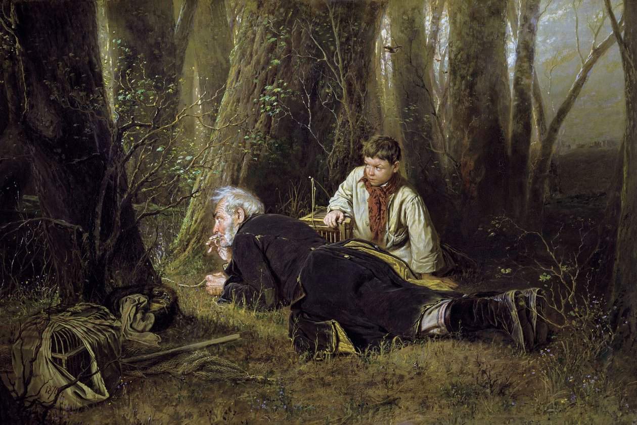 "Bird catcher", 1870.   de Vasily Perov