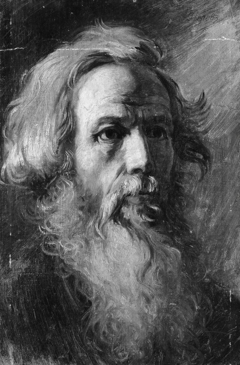 Cabeça de um homem, possivelmente ca. 1870-82. de Vasily Perov