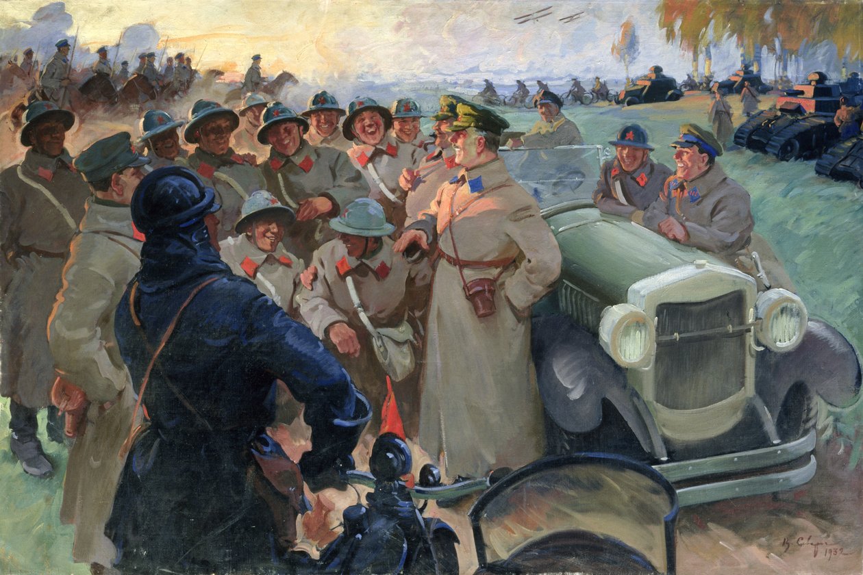 Kliment Voroshilov (1881-1969) sobre Manobras de Vasily Semyonovich Svarog