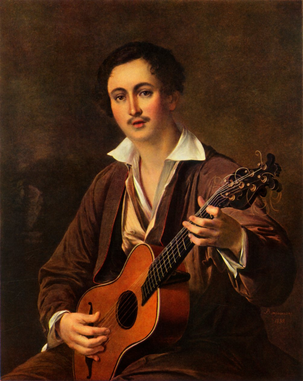 The Guitarist, 1820, 1965. de Vasily Tropinin