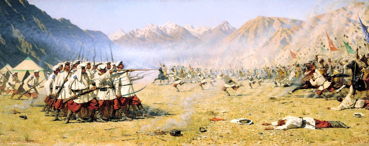 Um ataque repentino, 1871 de Vasily Vereshchagin