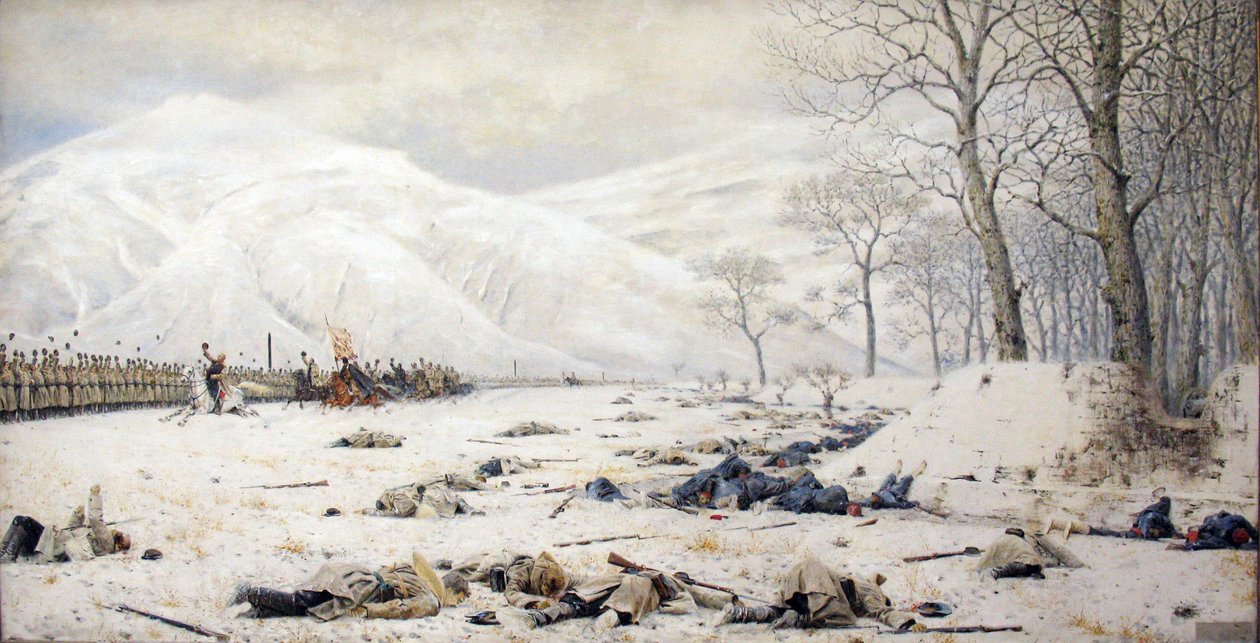 Campo de batalha no desfiladeiro de Shipka de Vasily Vereshchagin