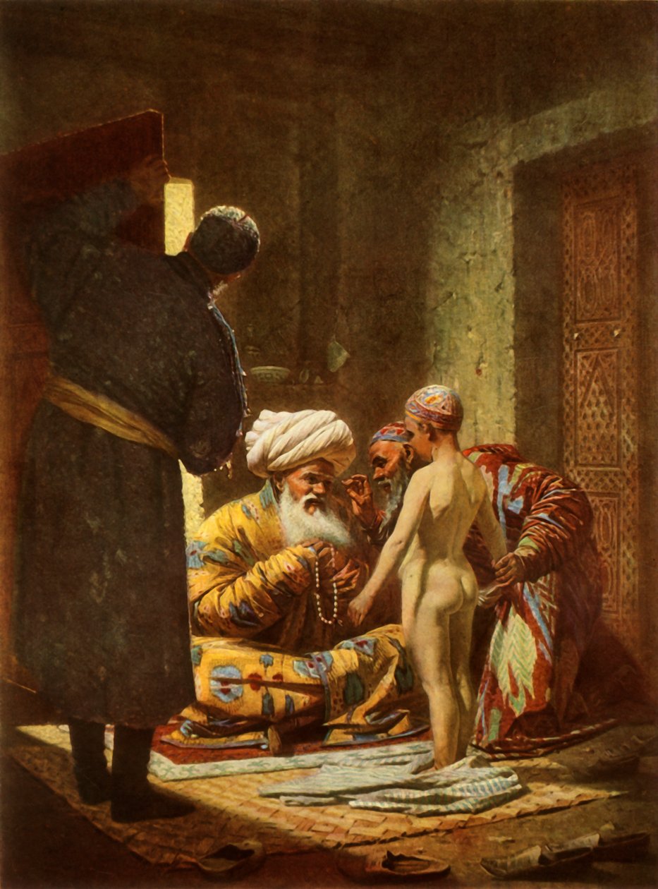 A venda de um jovem servo, 1872, 1965. de Vasily Vereshchagin