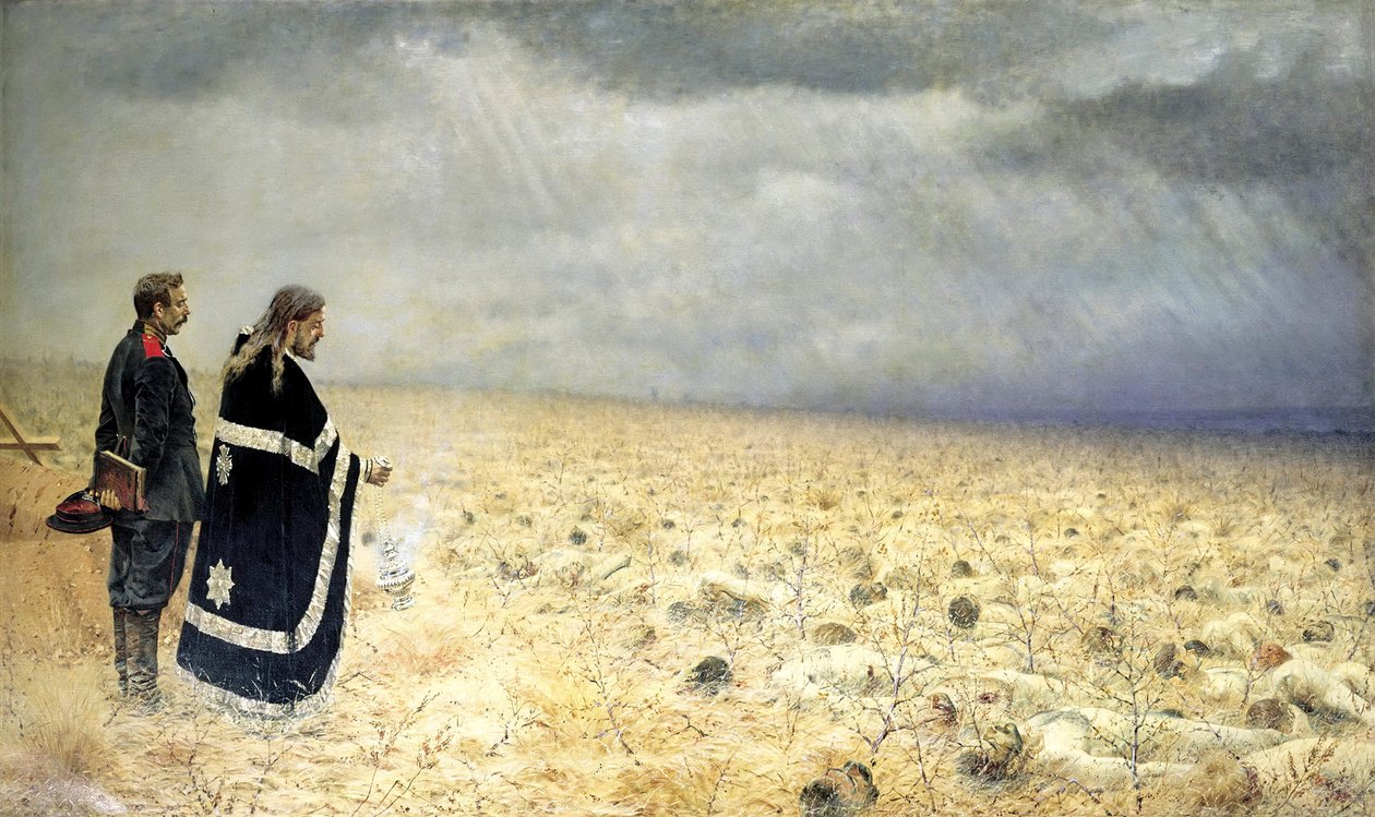 O vencido, réquiem, c1877-c1878 de Vasily Vereshchagin