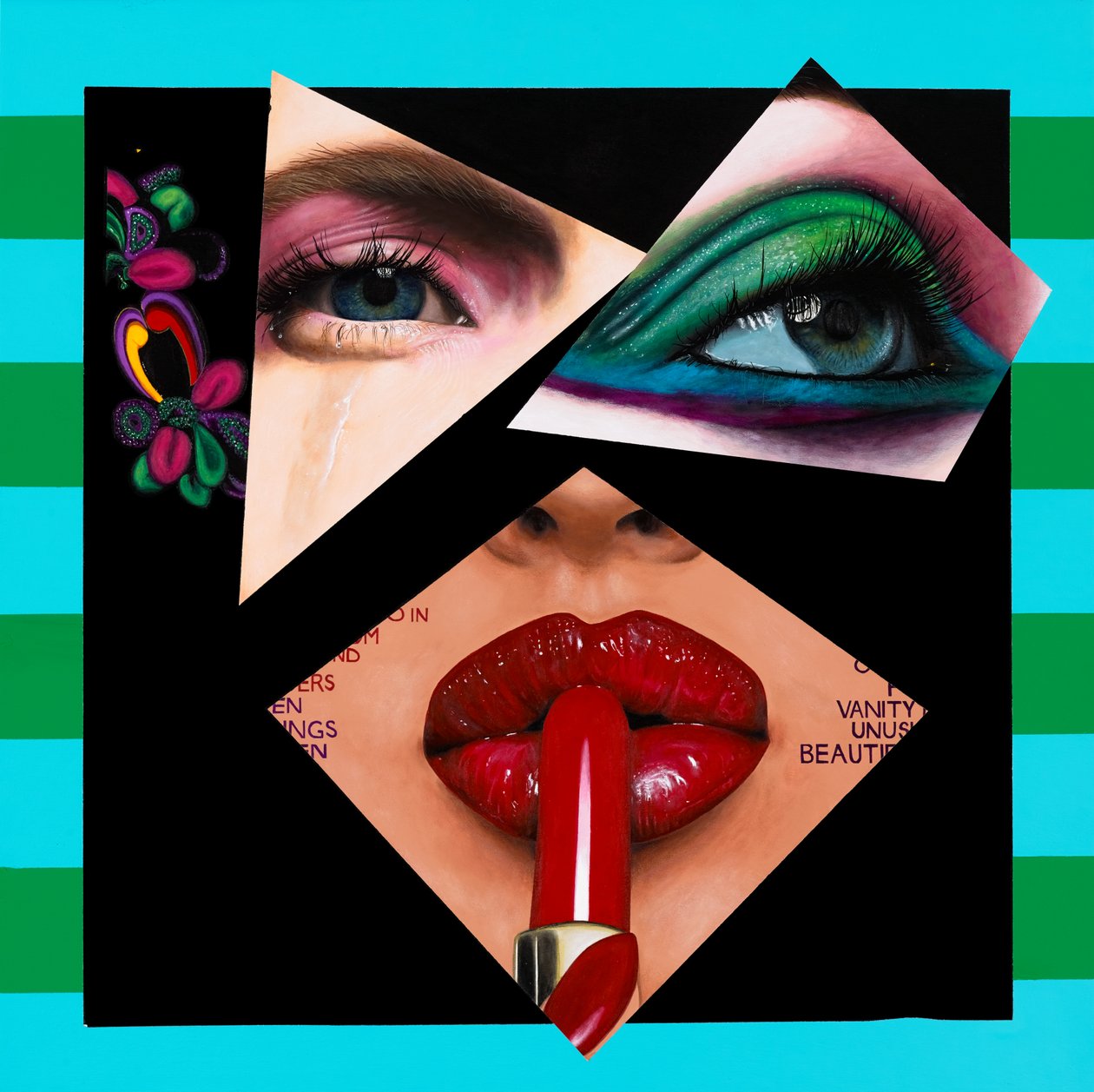 Embelezamentos posteriores de uma Covergirl, 2017 (Acrílico sobre madeira) de Vaskeen Vaskeen