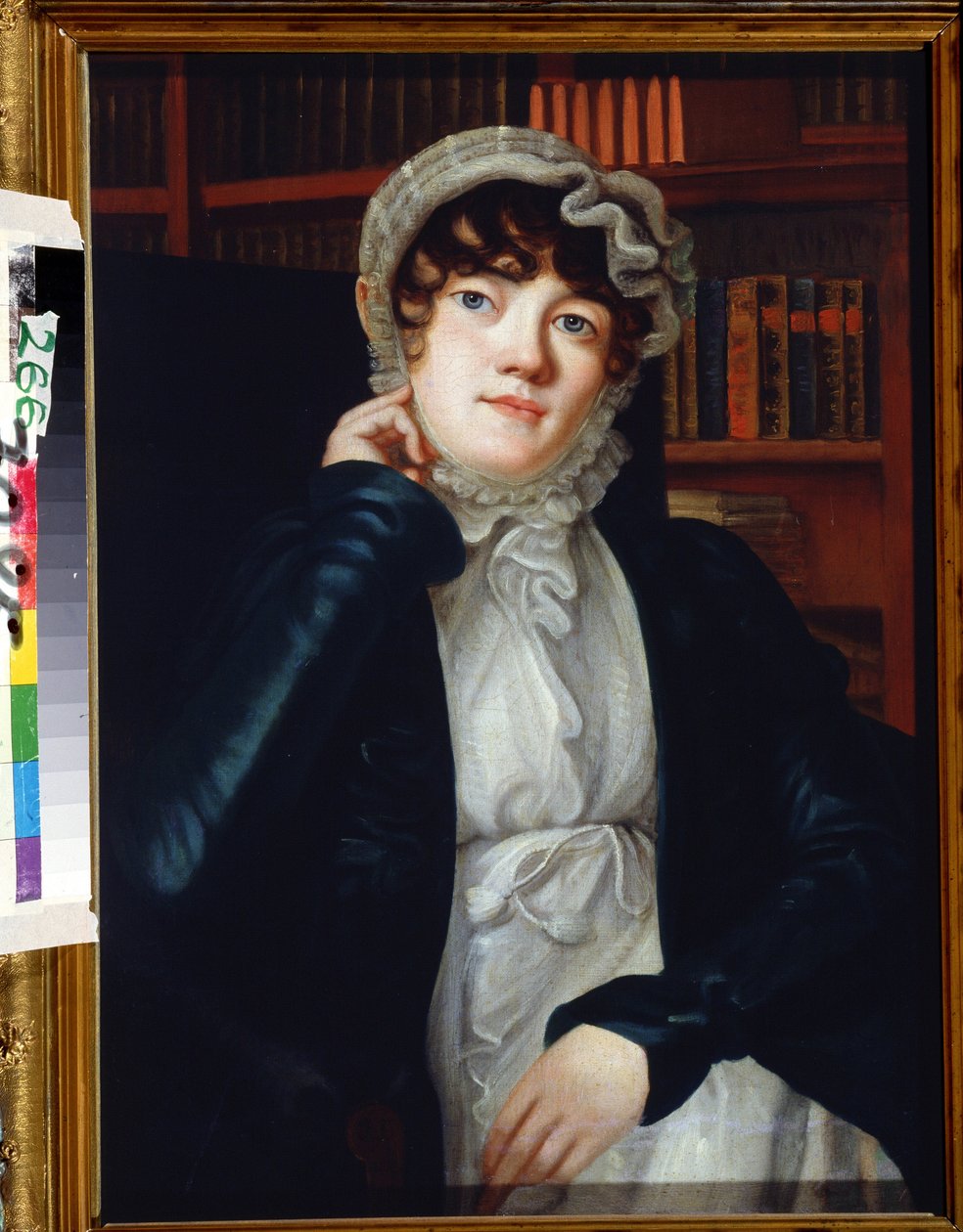 Retrato da poetisa Karolina Pavlova (Caroline Karlovna Pavlova ou Carolina von Pawloff de Vassily Fyodorovich Binemann