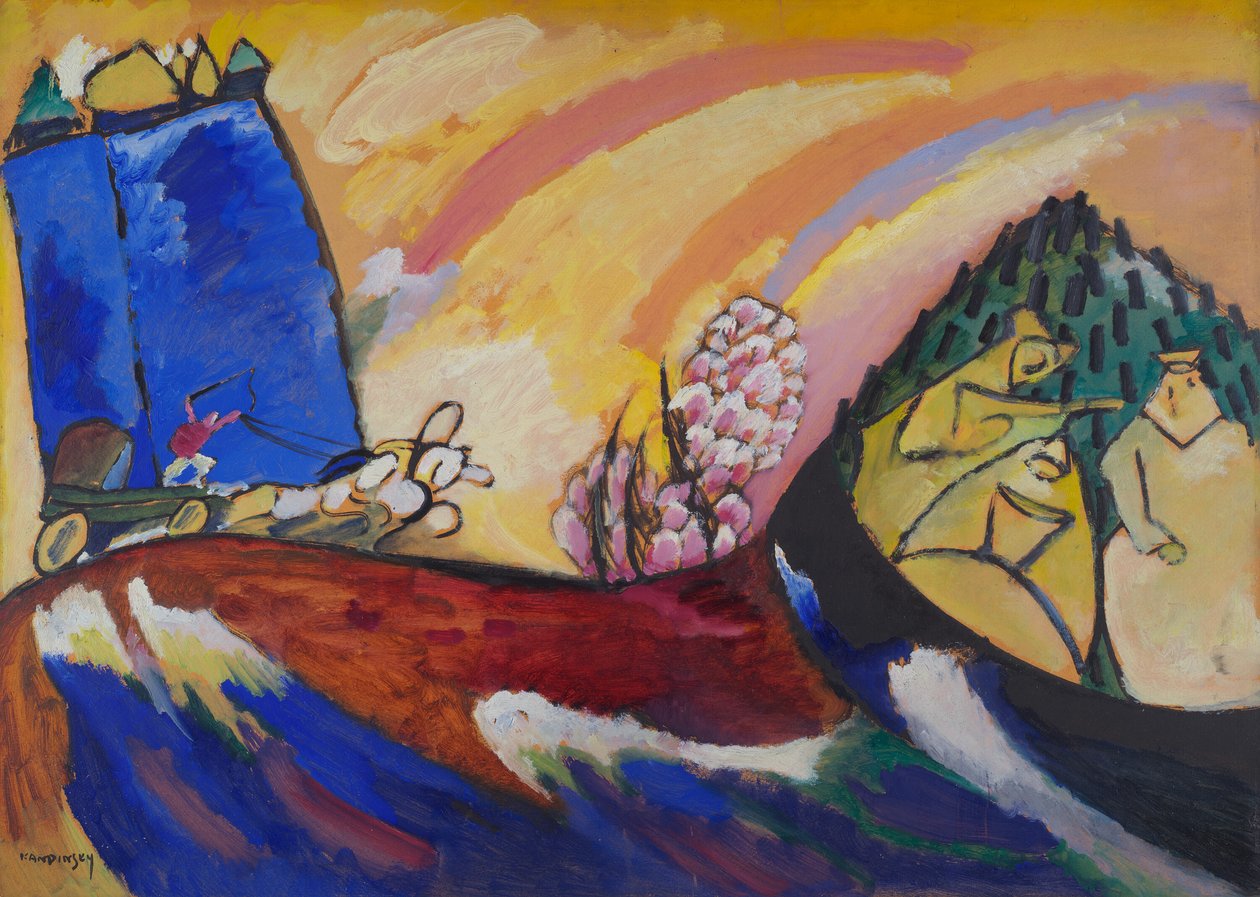 Pintura com a Troika, 4036. de Wassily Kandinsky