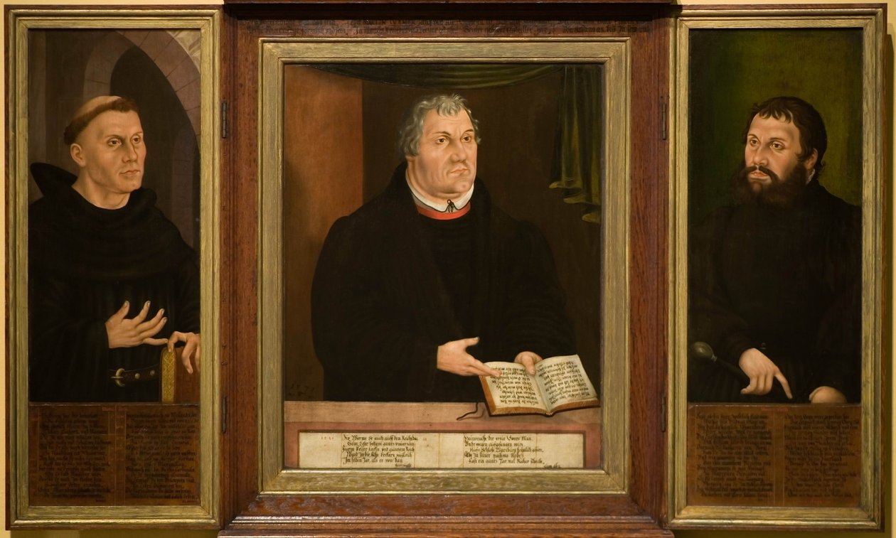 O Santuário de Lutero, tríptico, 1572 de Veit Thiem