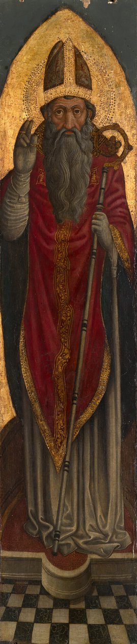 Bispo Santo de um retábulo agostiniano de Venetian