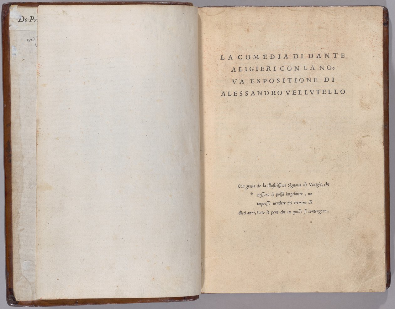 A comédia de Venetian 16th Century, Dante Alighieri