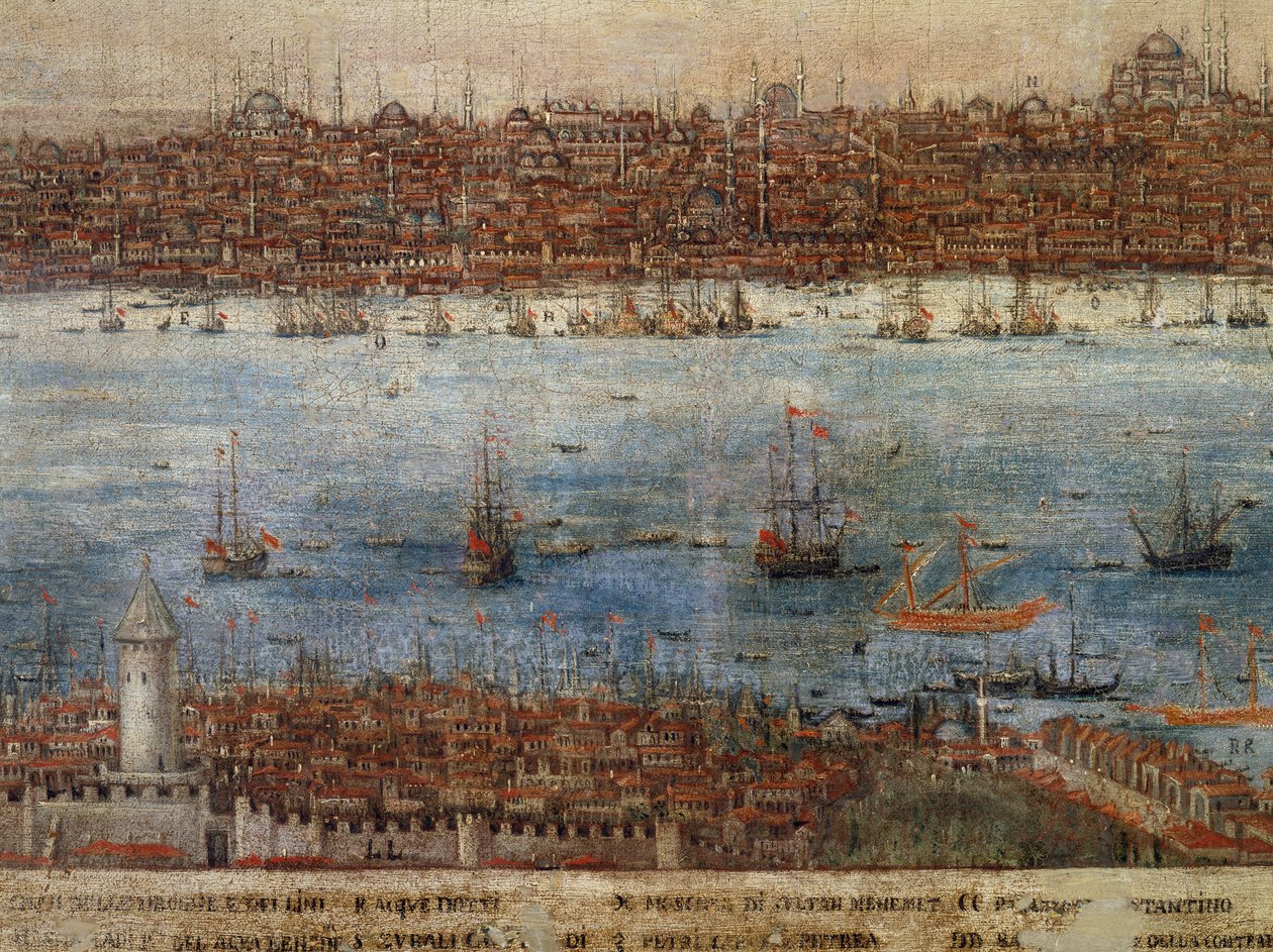 Constantinopla, pintura de desconhecido artista veneziano, Turquia de Venetian School