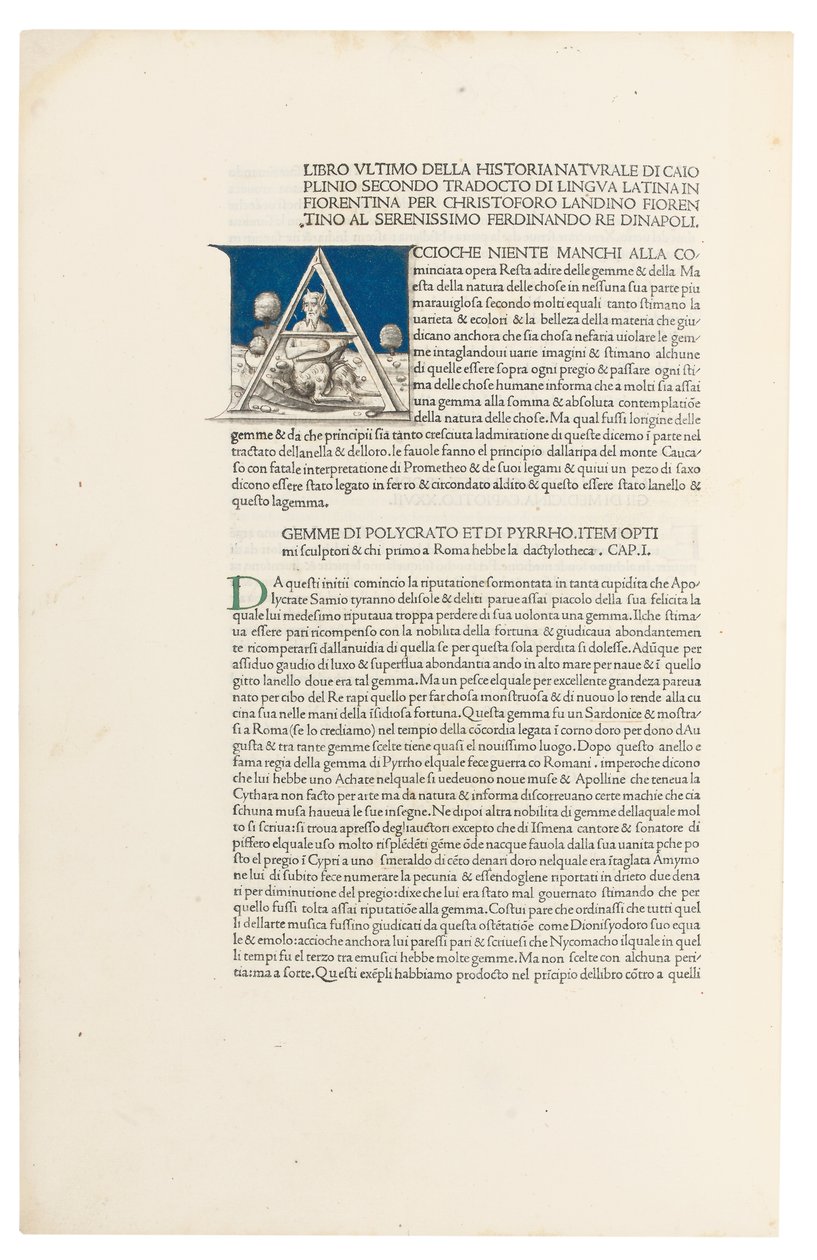 "Historia Naturalis" de Plínio, o Velho, 1476 de Venetian School