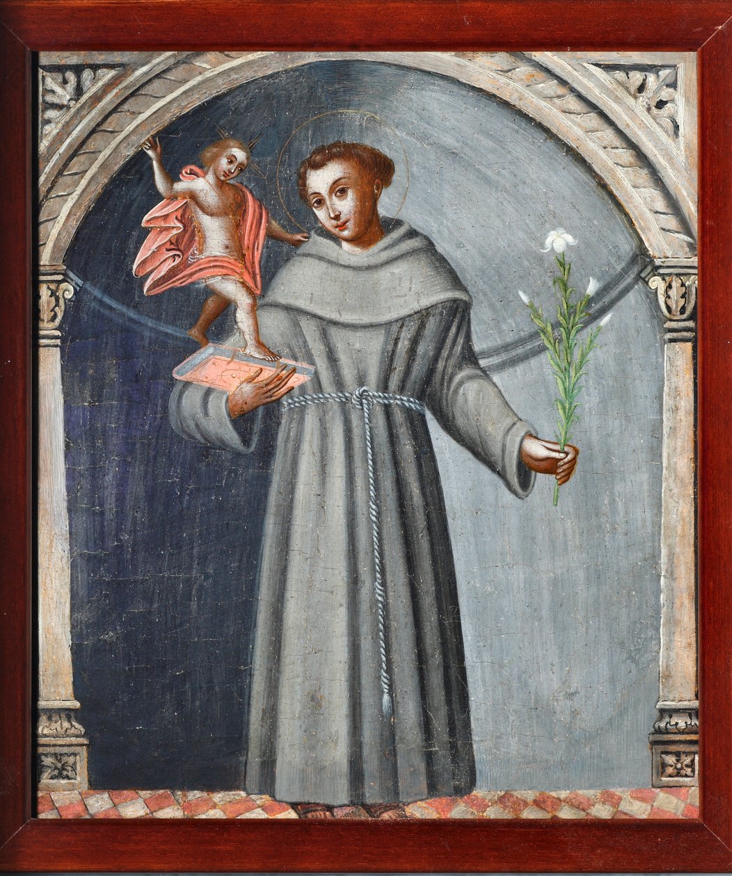 Santo Antônio de Pádua e Jesus (Pintura de Venetian School