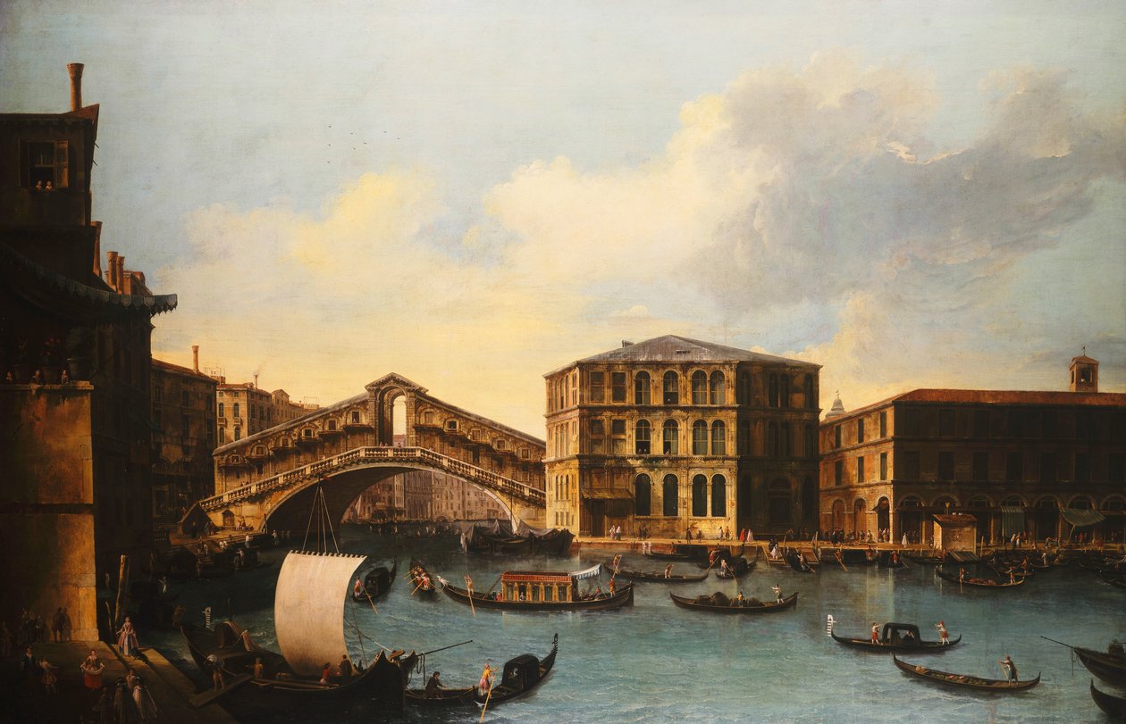 Ponte Rialto, Veneza, do Norte, 1753 de Venetian School