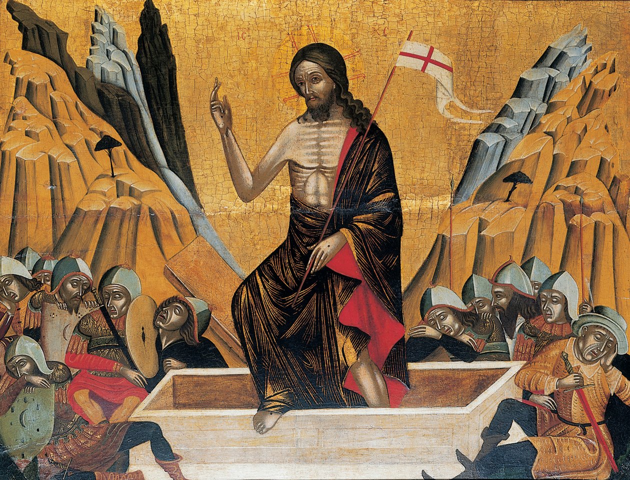A Ressurreição, Veneza ou Creta, c.1500 de Veneto Cretan School