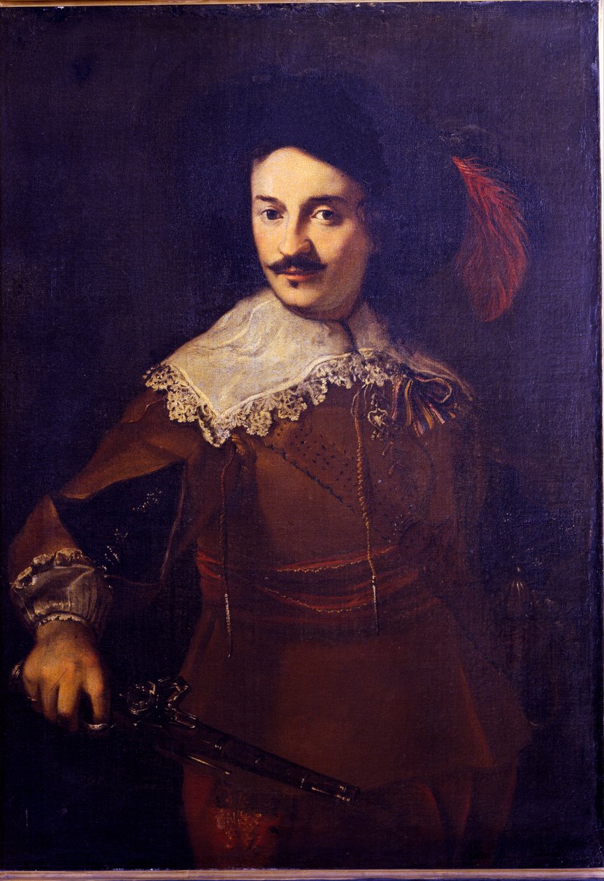 Auto-retrato com uma pistola, c.1610 de Ventura di Arcangelo Salimbeni