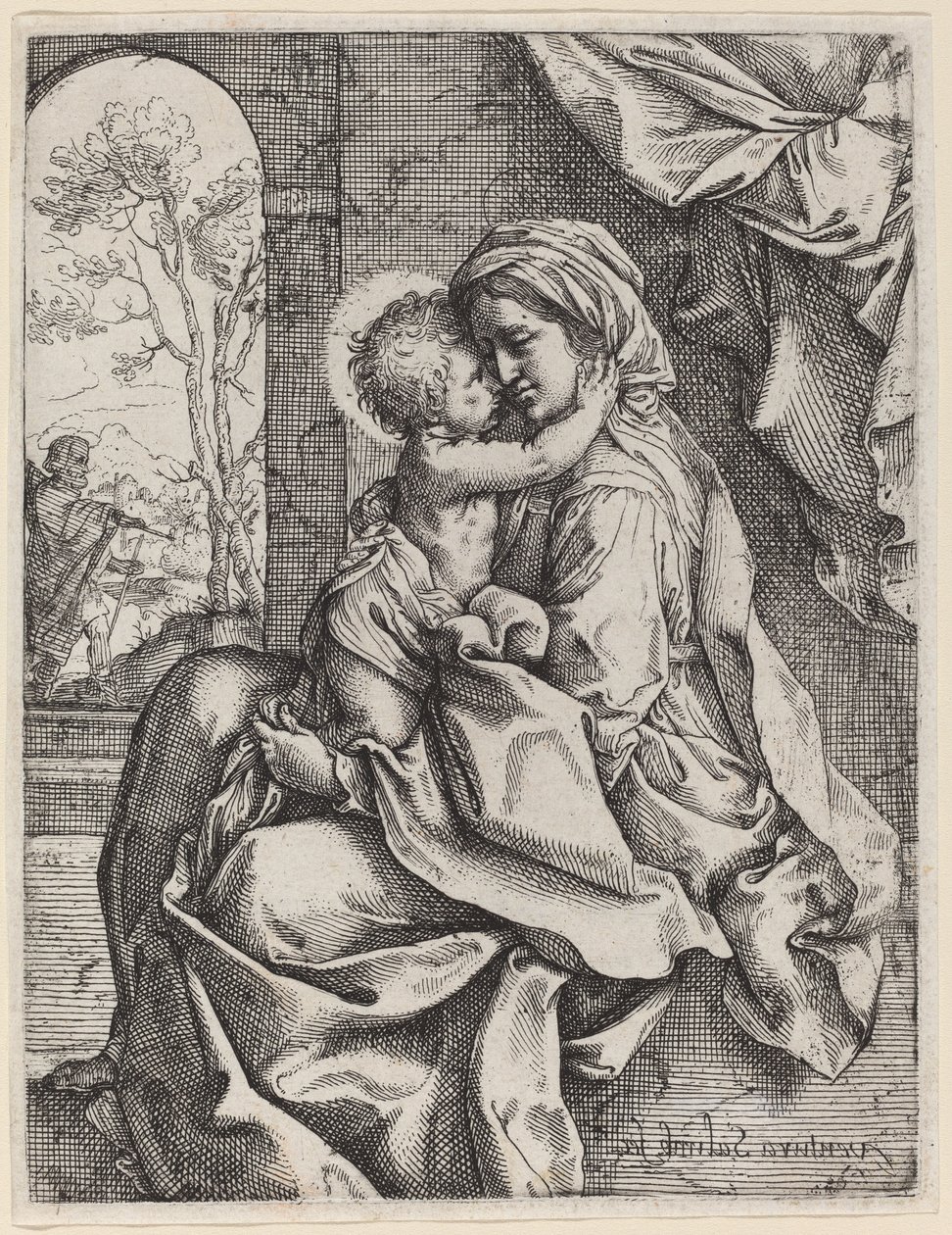 Virgem e o Menino de Ventura Salimbeni after Guido Reni