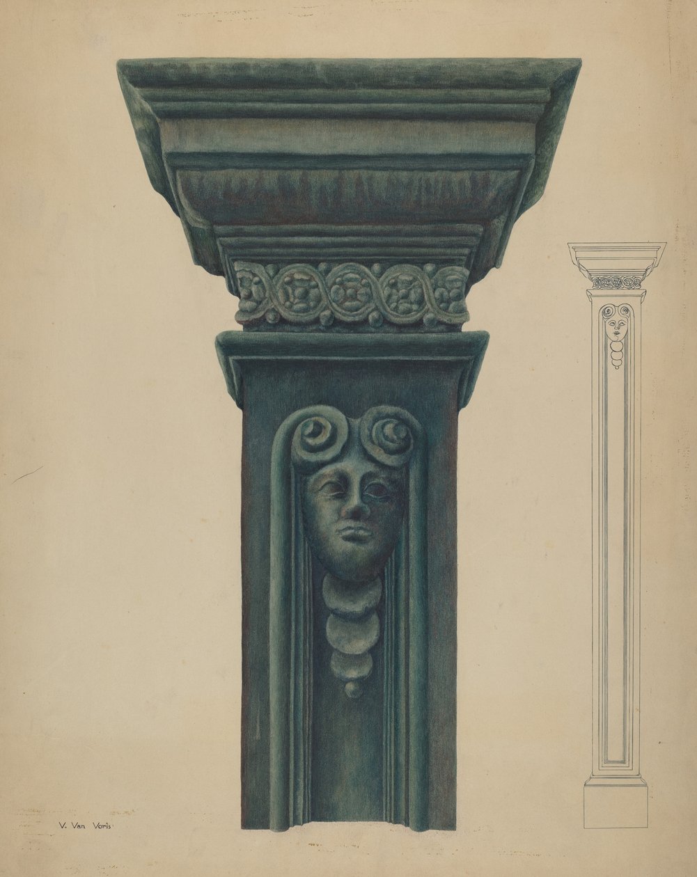 Pilar de Ferro Fundido de Vera Van Voris