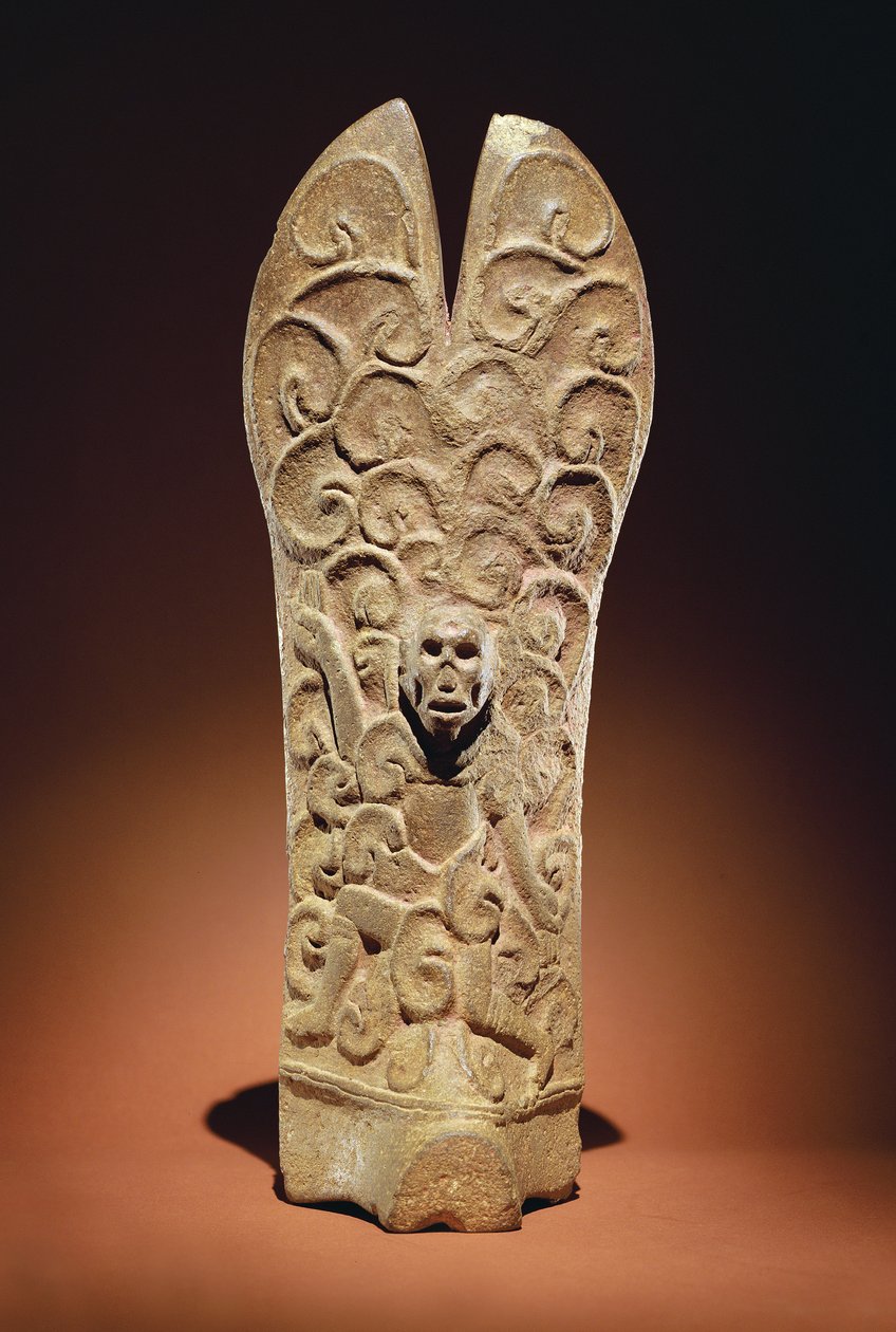 Palma, com, esquelético, cabeça, figura, méxico de Veracruz