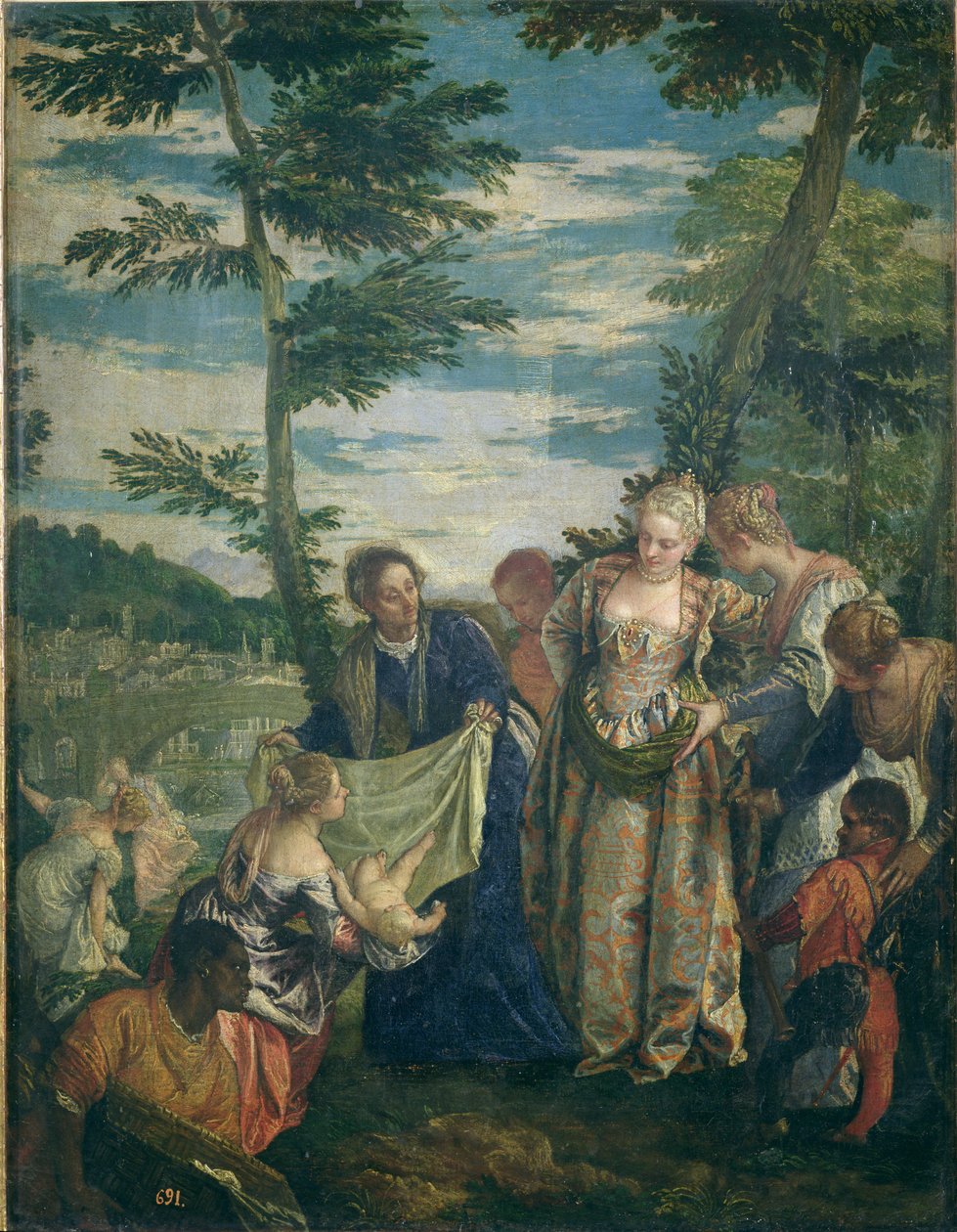 Moisés resgatado do Nilo, 1580 de Paolo Veronese