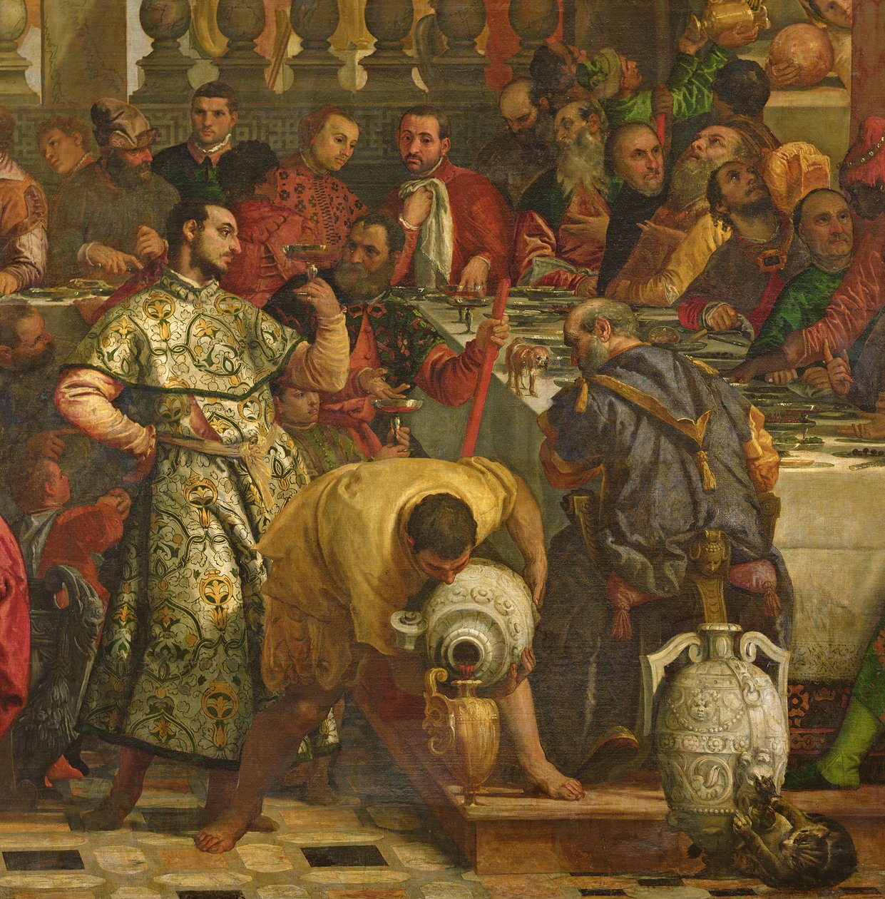 A festa do casamento em Caná, c.1562 (detalhe de 158295) de Veronese