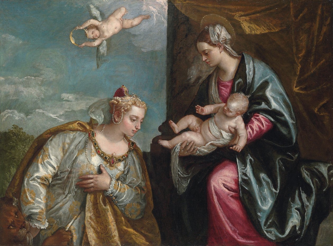 Alegoria da cidade de Veneza Adorando a Madona e o Menino de Veronese