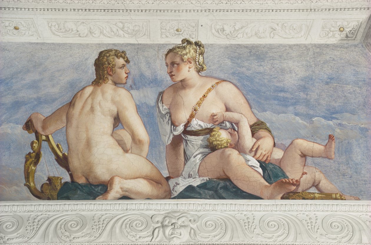 Apolo e Vênus, da Sala di Bacco, c.1561 de Veronese