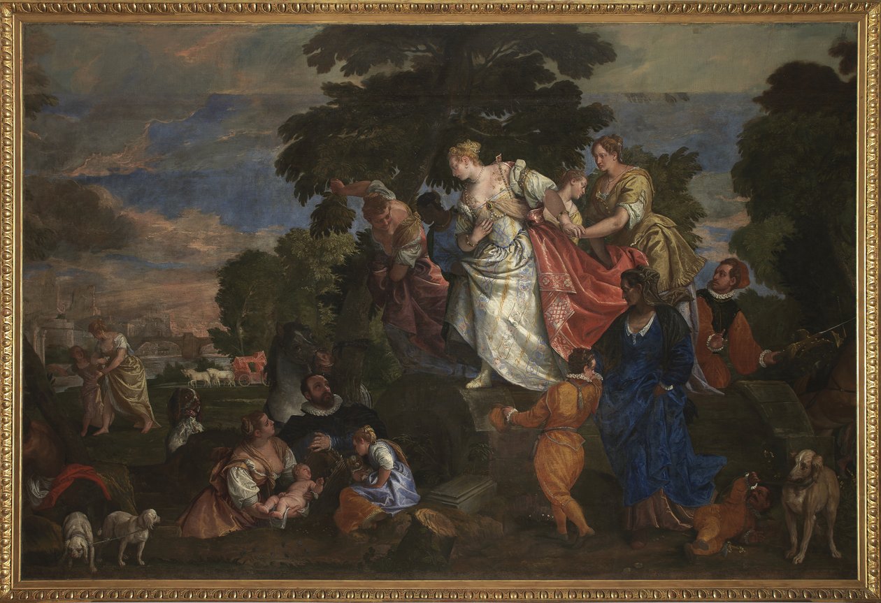 Moisés salvou das águas, 1582-83 de Veronese
