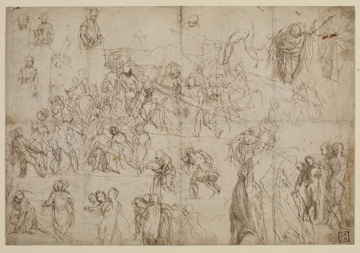 Estudos para Cristo carregando a cruz, 1571 por volta de de Veronese