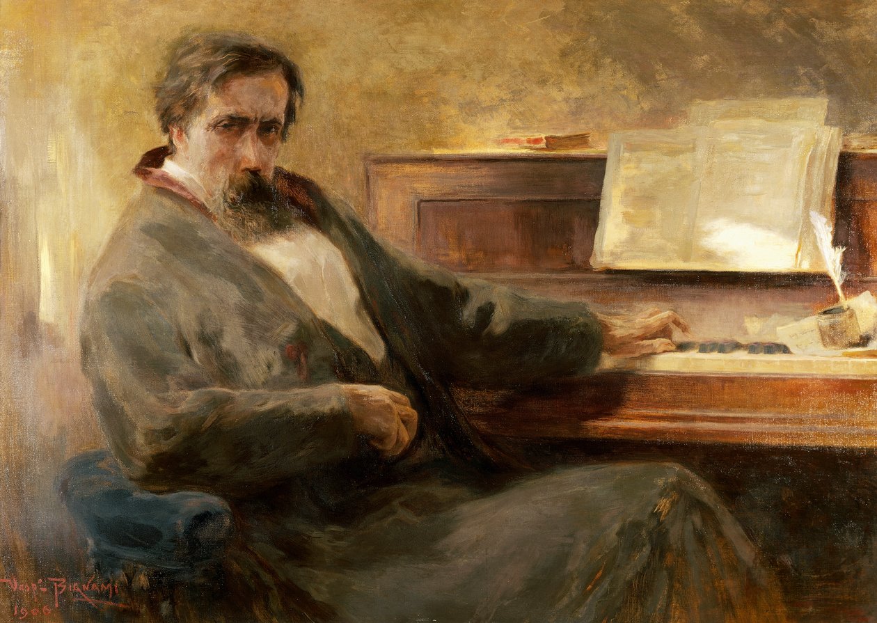 Retrato de Amilcare Ponchielli (Paderno Fasolaro de Vespasiano Bignami
