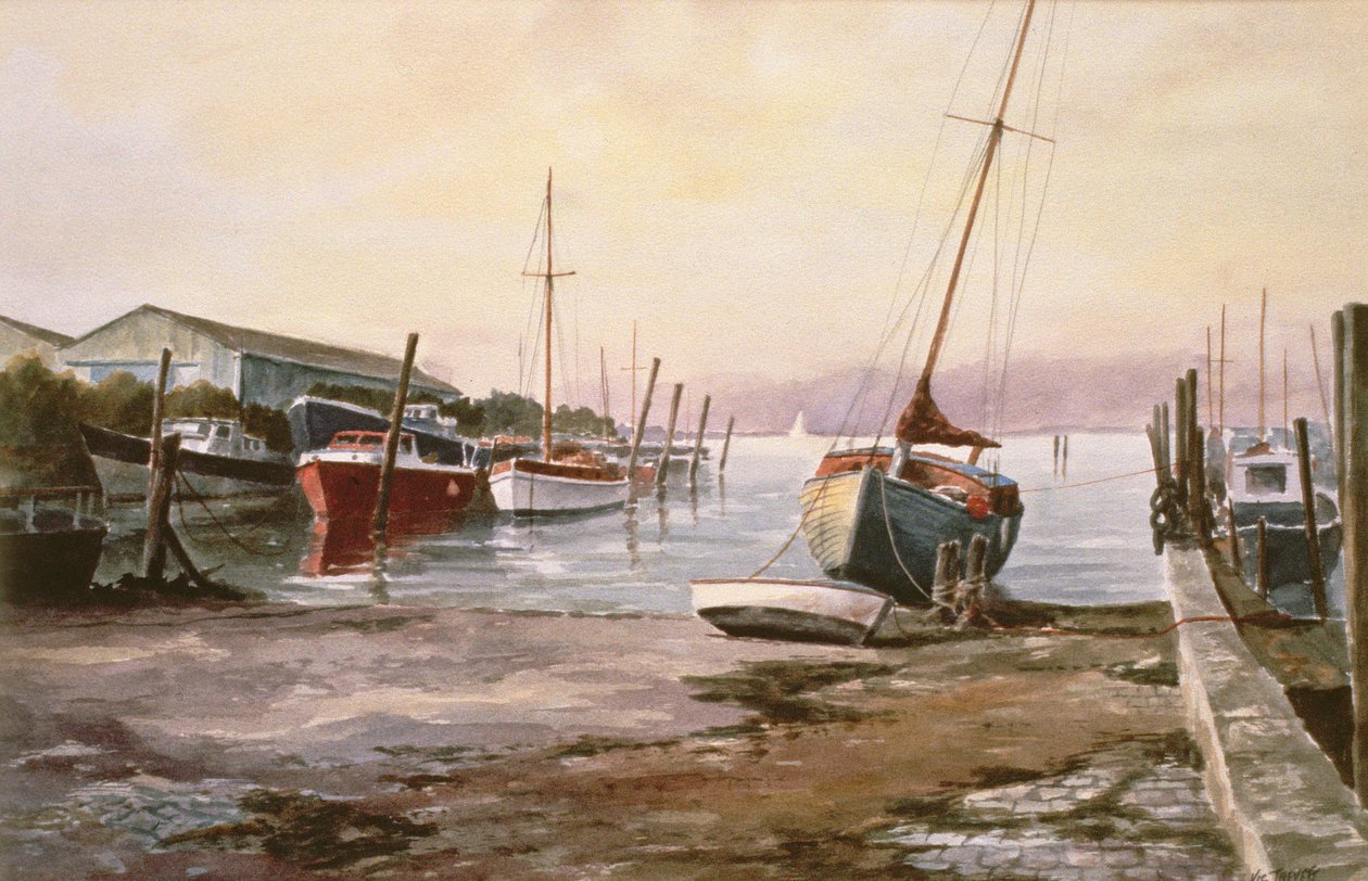 Cais de Gillingham na Medway de Vic Trevett