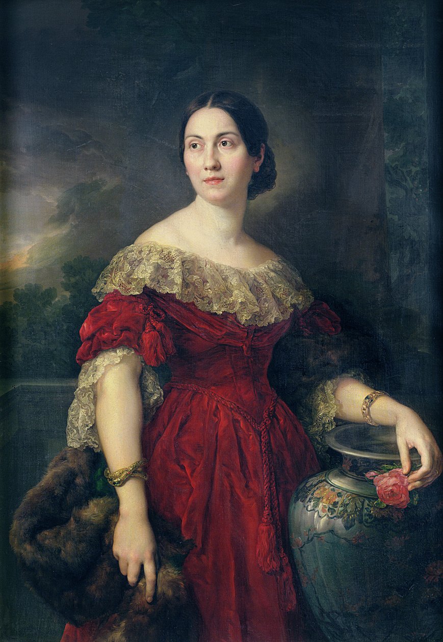 Sra. Aaron Vail (Emilie Salles) 1842 (ver 149700 para par) de Vicente Lopez y Portana