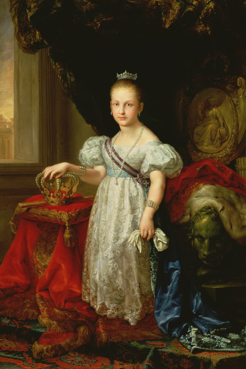 Rainha Isabella II (1830-1904) da Espanha, 1838 de Vicente Lopez y Portana